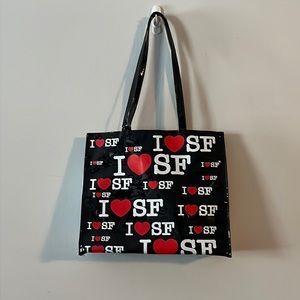 CLERANCE SALE: EUC Vinyl I ❤️ SF Tote Bag